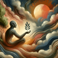 DALL·E 2024 01 21 10.10.22 Create an illustration that captures a similar texture and stroke style to the uploaded image. The artwork should feature an abstract human figure co