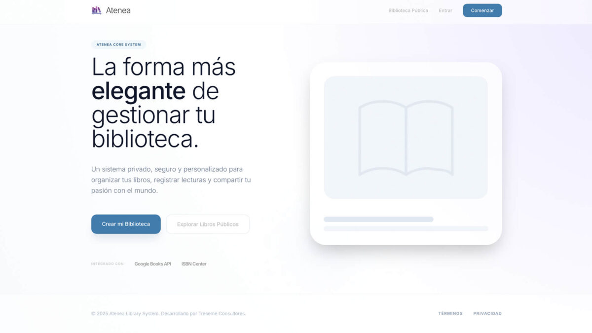 atenea administrador de bibliotecas personales